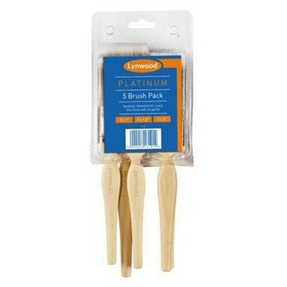image 1 of Harris Lynwood Paint Brush Set – 5 Pack