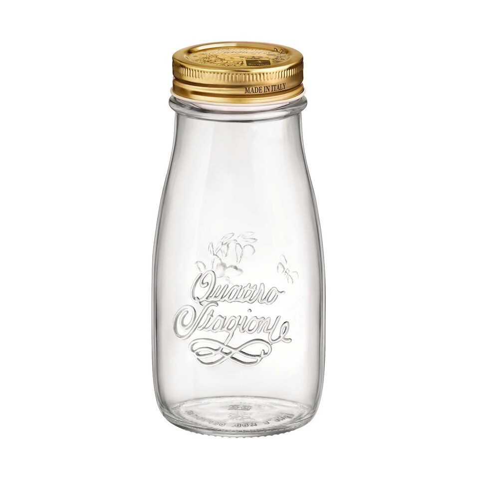 image 1 of Bormioli Rocco Quattro Stagioni Glass Bottles with Screw Top Lid - 400ml - Pack of 3 Clear | One Size