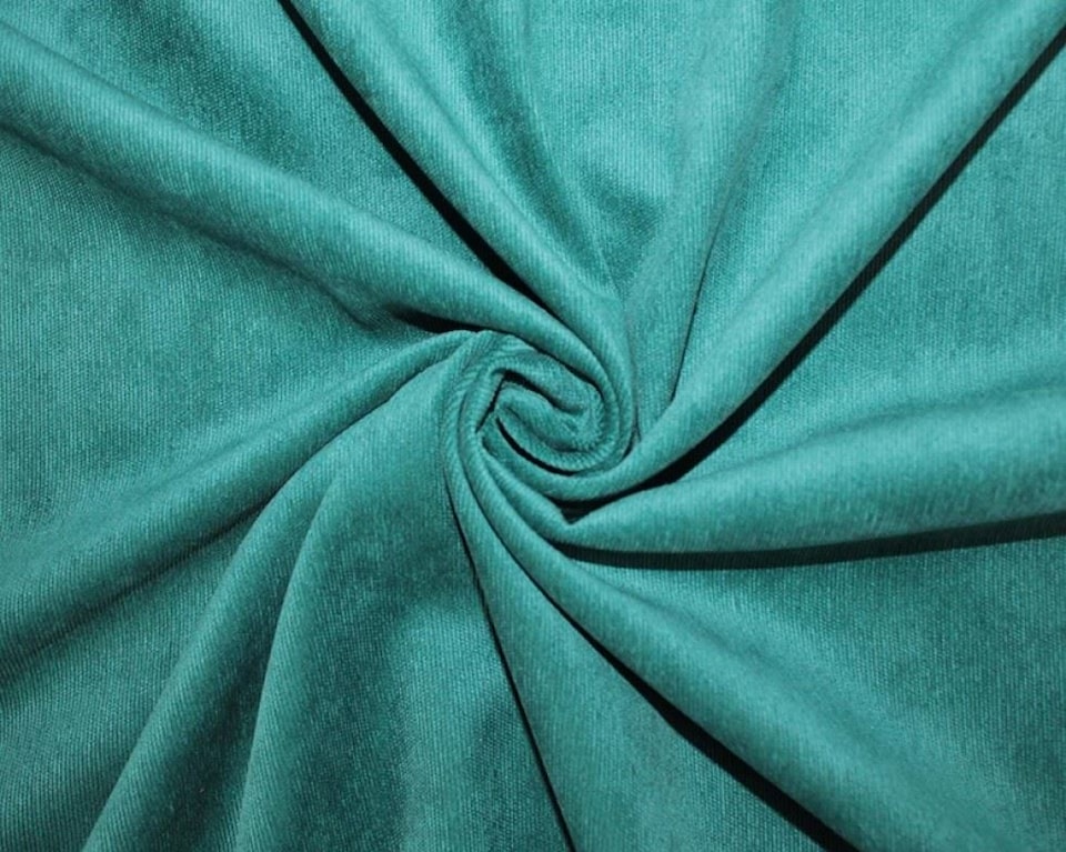 Minerva Teal Deadstock Stretch Woven Needlecord Dressmaking Fabric per metre - 145cm / 57" Wide