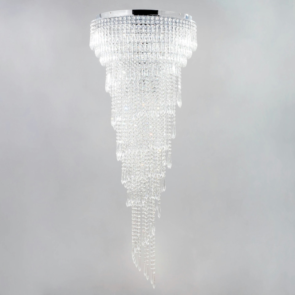 image 1 of BHS Leila 7 Light Flush Ceiling Light, Chrome