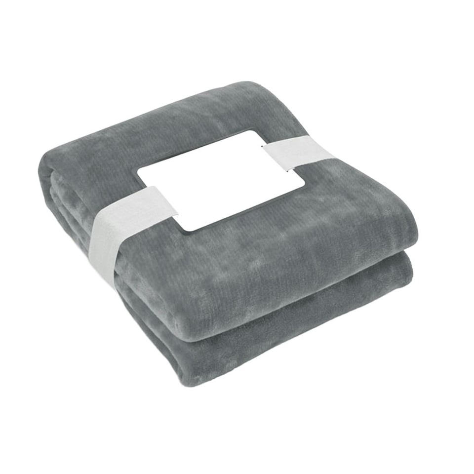 image 1 of MidOcean Logan RPET Fleece Blanket - Stone Grey - One Size Grey