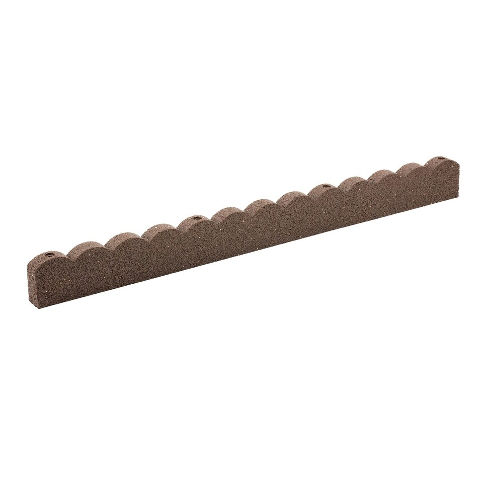 image 1 of Recycled Rubber Scallop Garden Edging Border - Eco Friendly - Brown