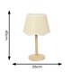 image 3 of ValueLights Triston Light Wood Table Lamp Scallop White Trim Shade and Bulb