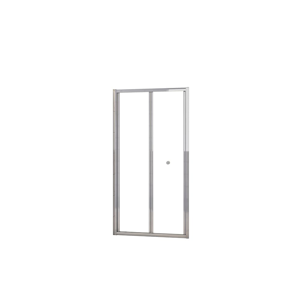 image 1 of Aica Bathrooms 900x1850mm Bi Fold Shower Door Enclosure Glass Screen Cubicle | Chrome