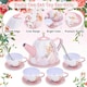 image 2 of Magical Princess Tea Party Set for Kids – Pretend Play Afternoon Tea Set with Cups, Teapot, Utensils & Carry Case
