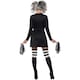 image 3 of Fever Womens/Ladies Gothic Cheerleader Costume - Black/White - S | Multi | S