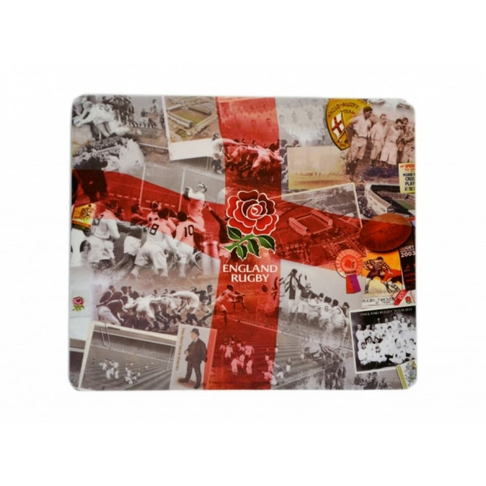 image 1 of England RFU Official Rugby Retro Computer Mouse Mat - Multicoloured - One Size