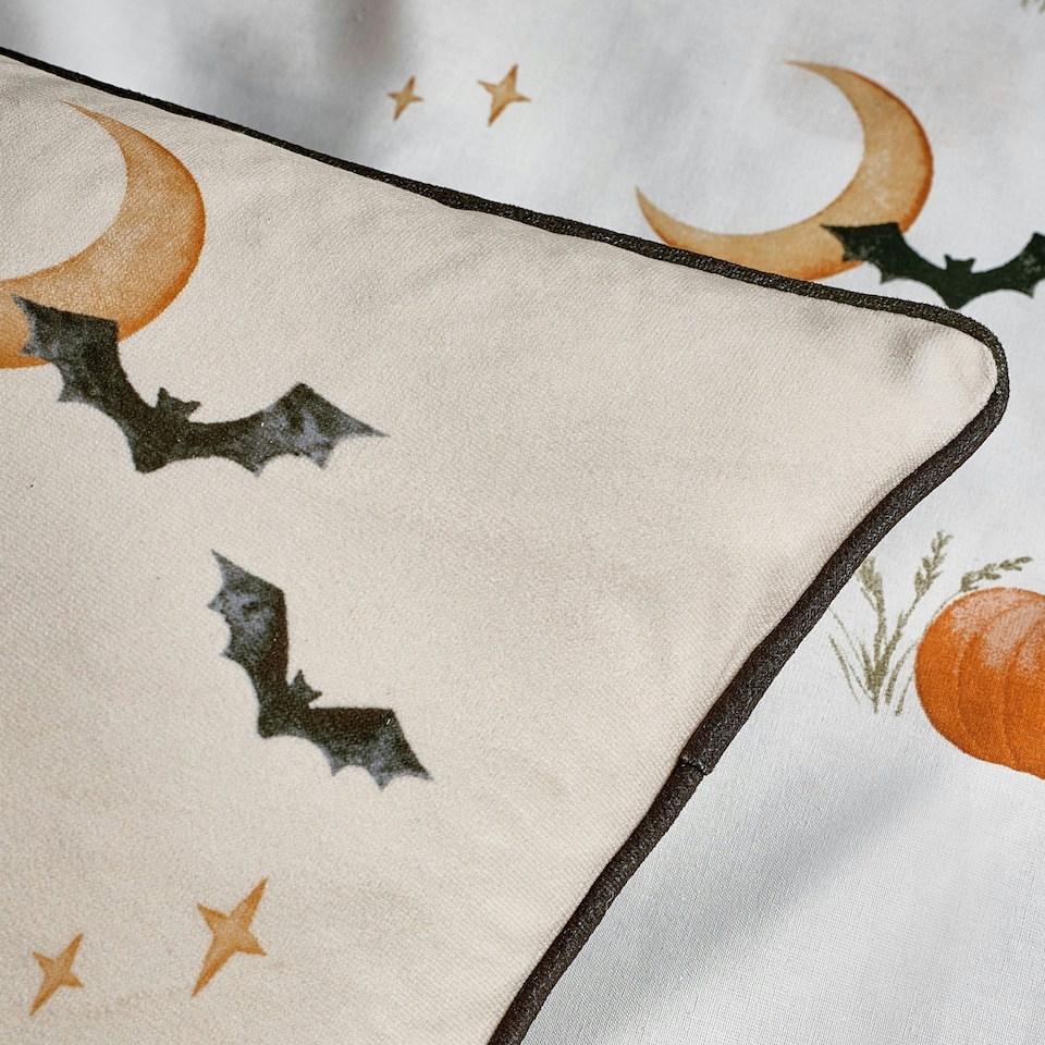 image 1 of Catherine Lansfield Halloween Highland Cow Soft Touch 45x45cm Cushion Natural Cream | Natural | 45 x 45 cm