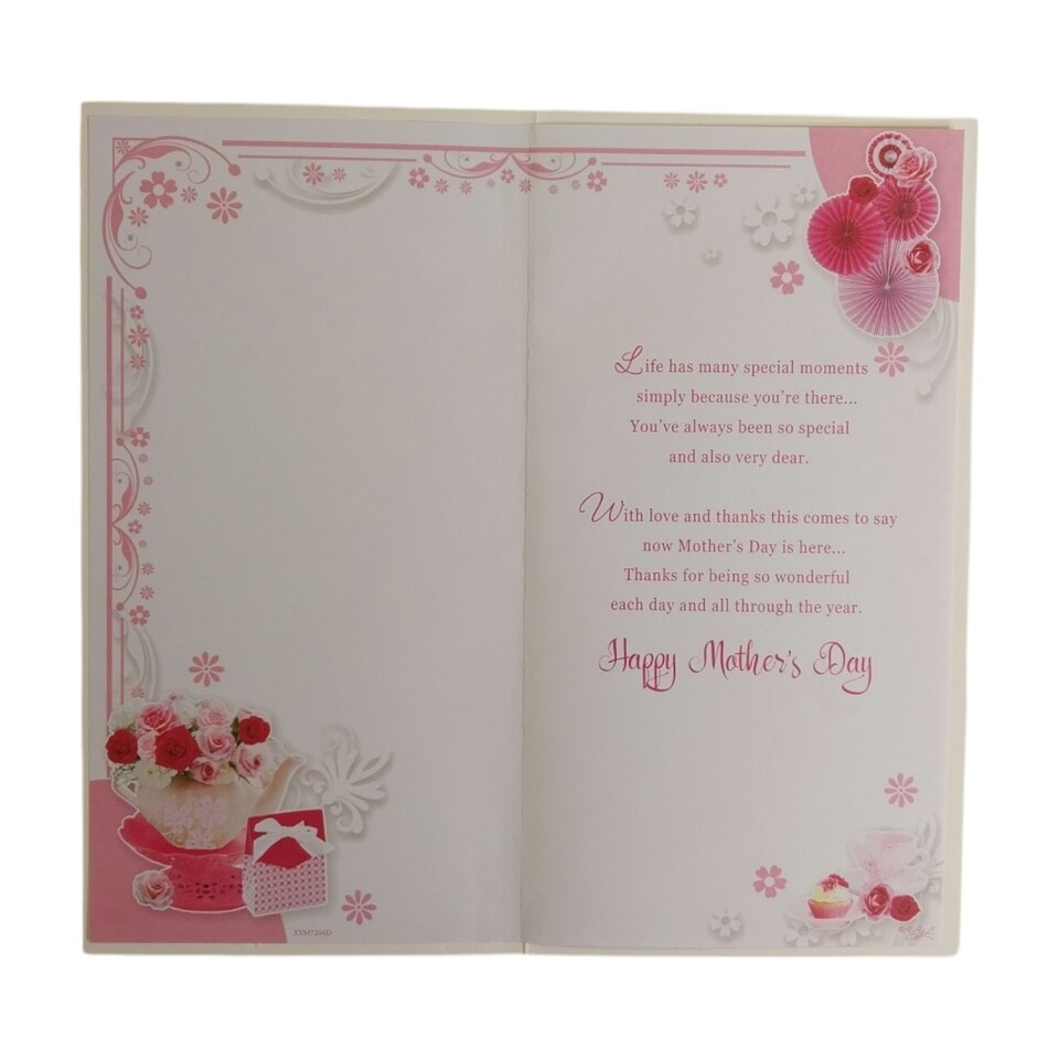 image 1 of Mothering Sunday Floral Tea Pot Sentimental Design Mother's Day Card