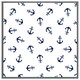 image 1 of Navy anchors on white (Picture Frame) Grey | XS