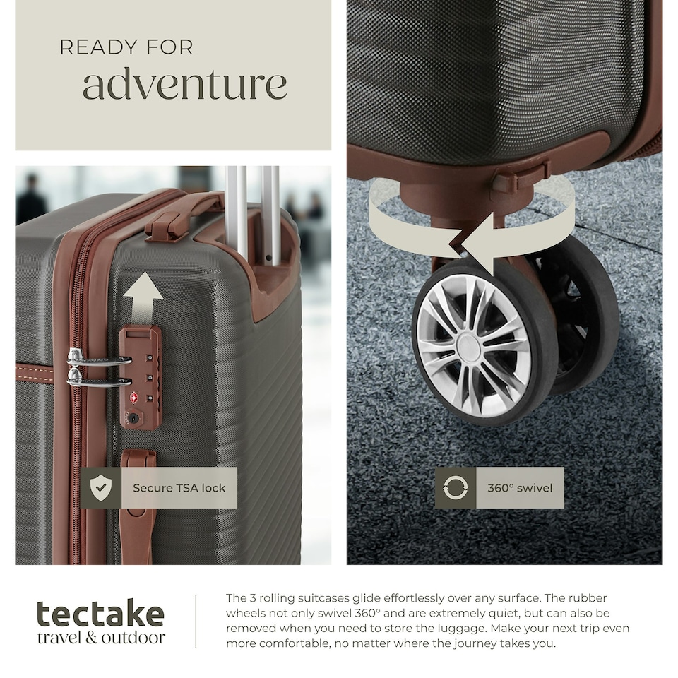 image 1 of Suitcase Set Madison - 13-piece, 3 suitcases, packing cubes, TSA lock Grey | Anthracite