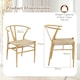 image 2 of COSTWAY Dining Chair Set of 2 Modern Weave Armchairs Yellow