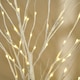 image 8 of HOMCOM 5ft Artificial White Birch Tree Light w/ 96 Warm White Pre-Lit LED Light