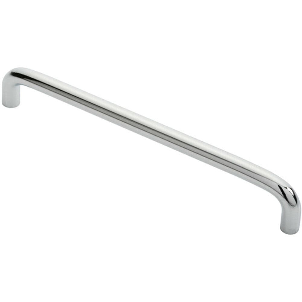 Loops Round D Bar Cabinet Pull Handle 202 x 10mm 192mm Fixing Centres Chrome
