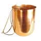 image 3 of Leaf Copper Hanging Planter Leather Straps Modern Contemporary 18 x 22cm Botanik | Copper