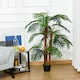 image 2 of Outsunny 120cm/4FT Artificial Palm Tree Decorative Plant w/19 Leaves Pot
