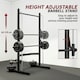 image 4 of HOMCOM Adjustable Squat Rack with Pull Up Bar and Barbell Bar for Home Gym