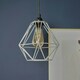image 3 of ValueLights Modern Geometric Grey Metal Cage Ceiling Pendant Light Shade
