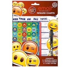 Emoji A4 Reward Sticker Chart Set - Multicoloured - One Size