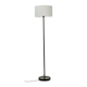 image 4 of ValueLights Modern Floor Lamp In Black Metal Finish With Grey Shade | Grey