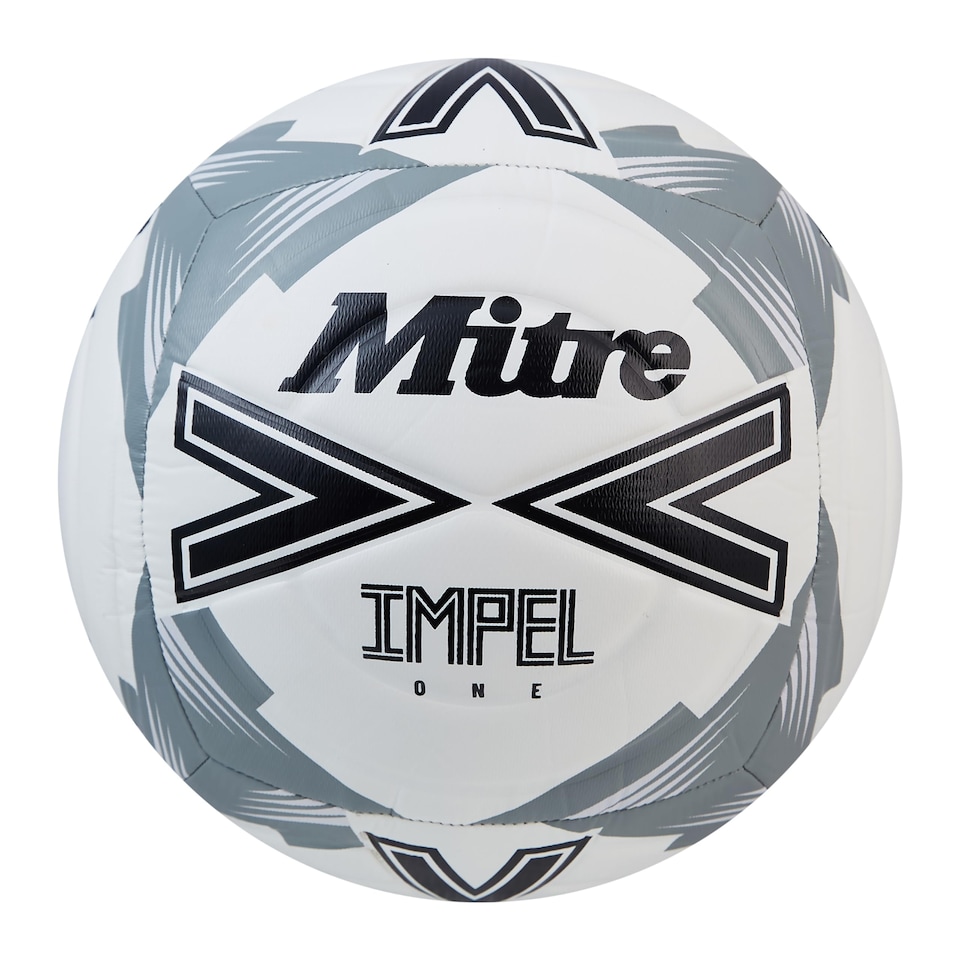 image 1 of Mitre Adult Impel One 24 Football, White/Black/Circular Grey, 3