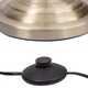 image 6 of First Choice Lighting Antique Brass Swing Arm Floor Lamp with White Pleated Shade Bronze | White