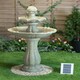 image 2 of Primrose Solar Powered Antique Imperial Round Tiered Water Feature LEDs 112cm