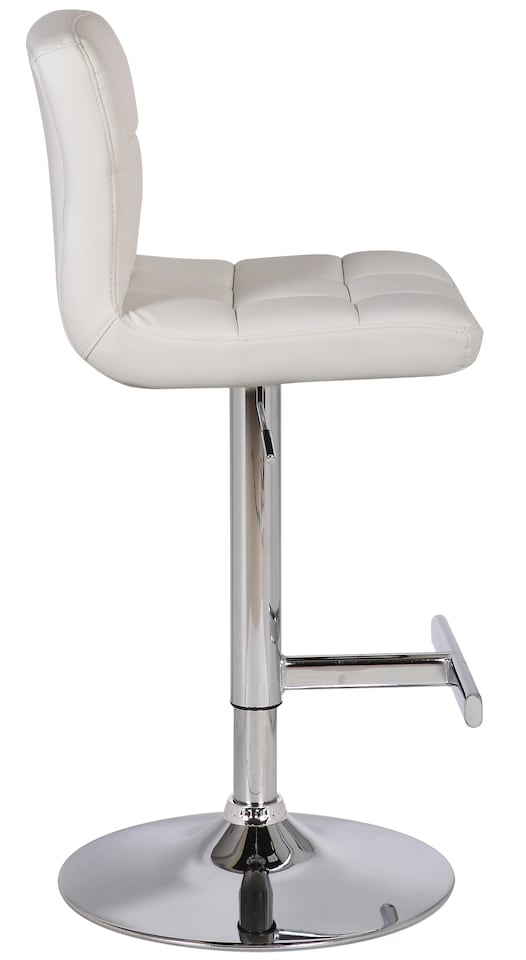 image 1 of Allegro Kitchen Bar Stool, Adjustable Height and Swivel Breakfast & Home Barstool, White