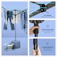 image 3 of LIVIVO 4 Arm Rotary Clothes Airer Charcoal