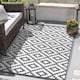 image 4 of Green Decore Lightweight Reversible Stain Proof Plastic Outdoor Rug  Nirvana, Grey/White, 120cmx180cm (4ftx6ft) | Grey