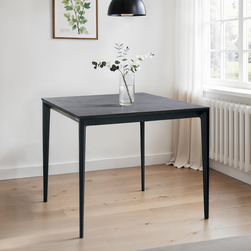 image 1 of Miami Square Stone Top Dining Table - Slate Grey