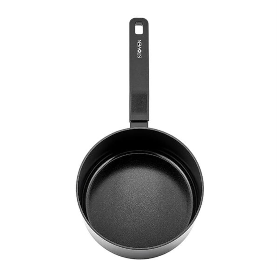 image 1 of Stoven Noir 4 Piece Saucepan Set with 28cm Frying Pan