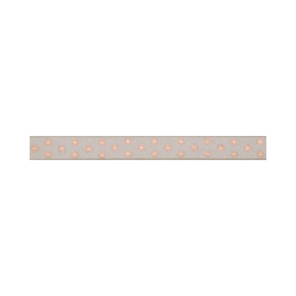 Berisfords Beige 25mm Metallic Polka Flakes Ribbon for Dressmaking - per metre