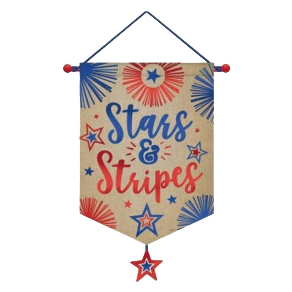 Amscan Stars & Stripes Banner - Brown/Red/Blue - One Size