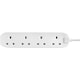 image 2 of Masterplug 4 Socket Extension Lead with 2m Cable, Wall-Fixing, White