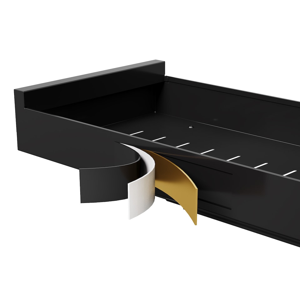 image 1 of Living and Home No-Drill Pull-Out Cabinet Organizer Drawer,35cm W | Black