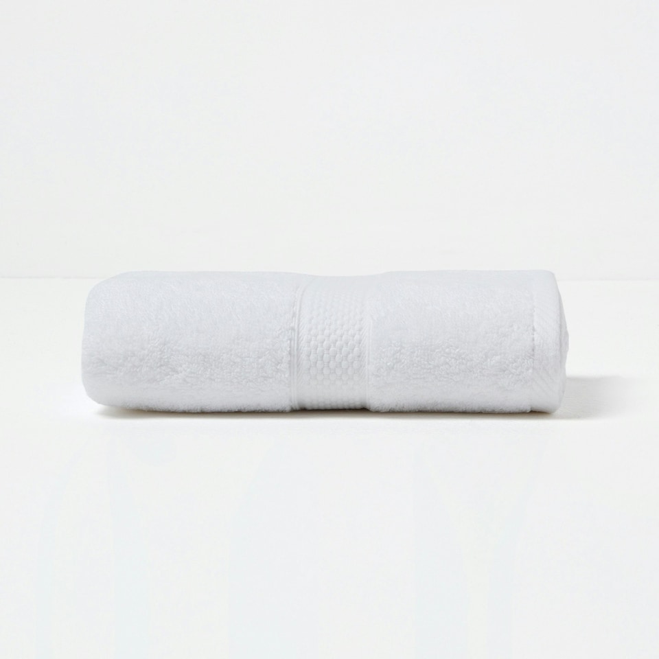 image 1 of Homescapes Turkish Cotton Hand Towel Set of 4 - White | White