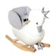 image 1 of HOMCOM Cute Kids Ride-On Rocking Swan w/ Sound Handlebars Seat Belt Plush Body