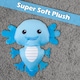 image 9 of Axolotl Soft Toy Cute Plushie Huggable Cuddly Stuffed Toy 20cm Blue