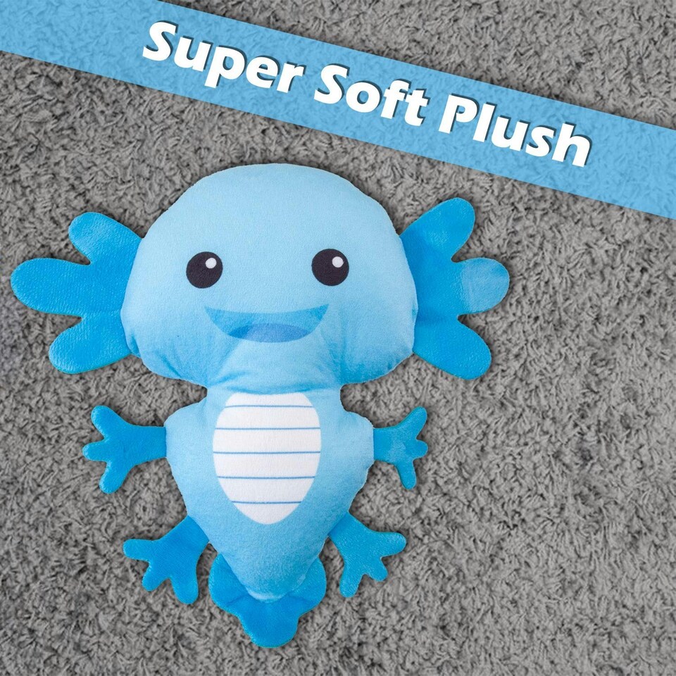 image 1 of Axolotl Soft Toy Cute Plushie Huggable Cuddly Stuffed Toy 20cm Blue