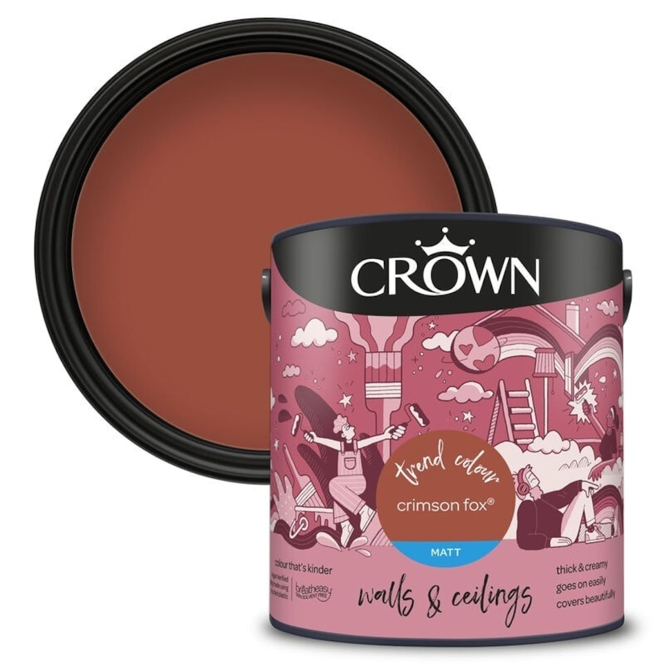 image 1 of Crown Matt Emulsion Crimson Fox 2.5L