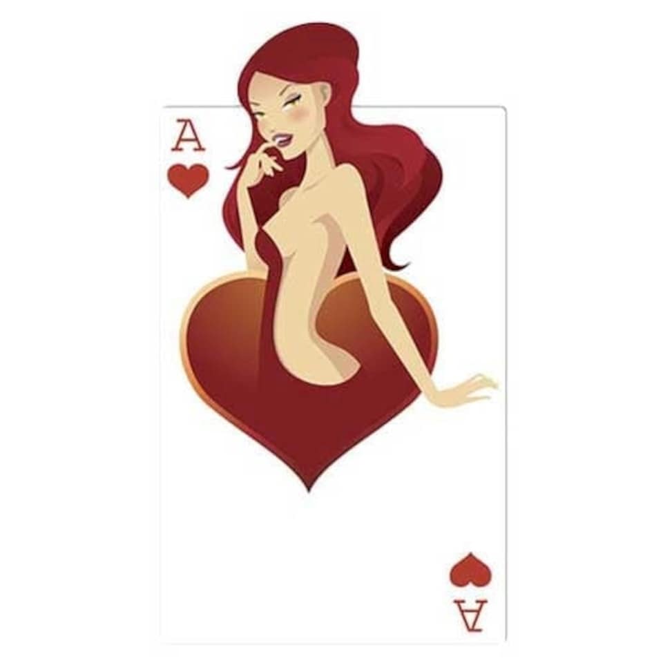 Ace of Hearts Babe Casino Cardboard Cutout 160cm