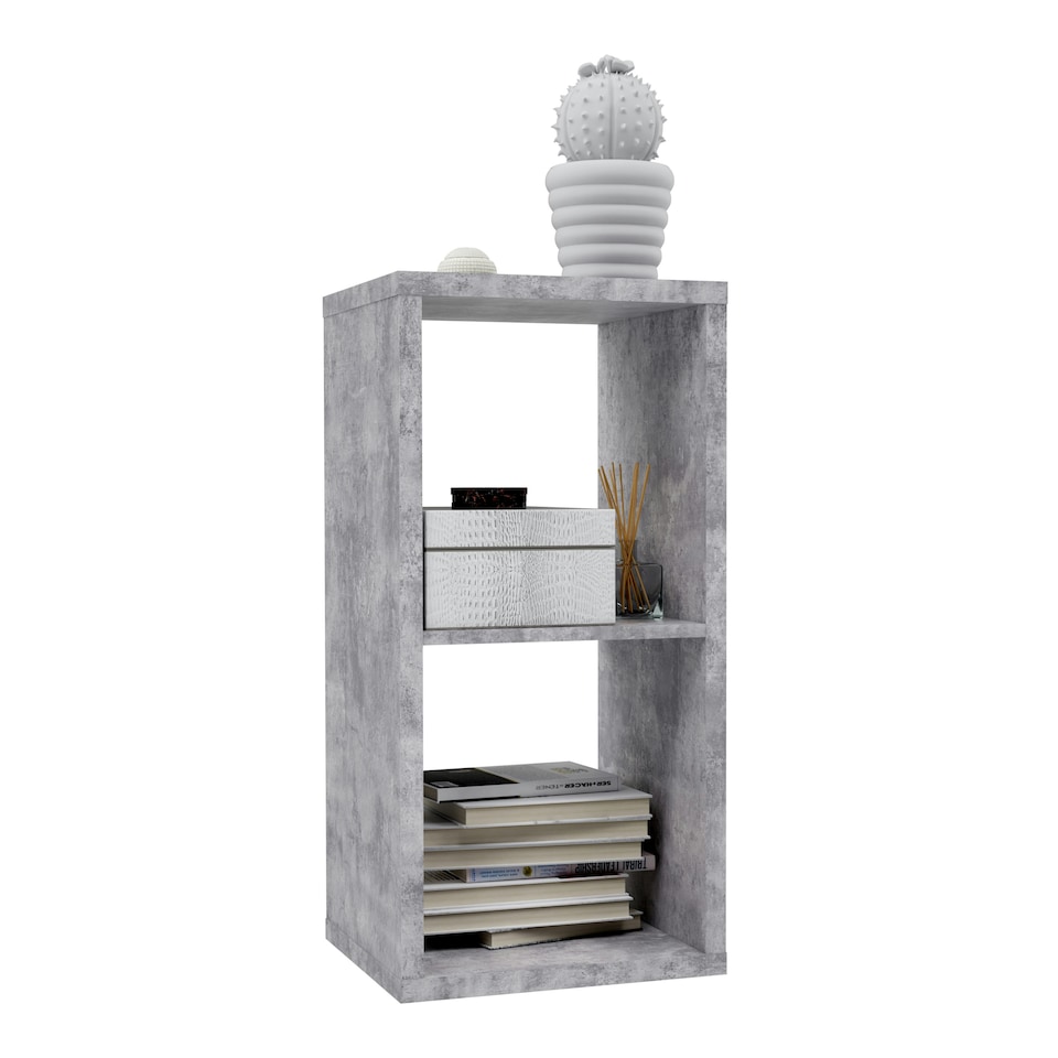 image 1 of Mauro 1 Shelf Storage Unit in Concrete Grey