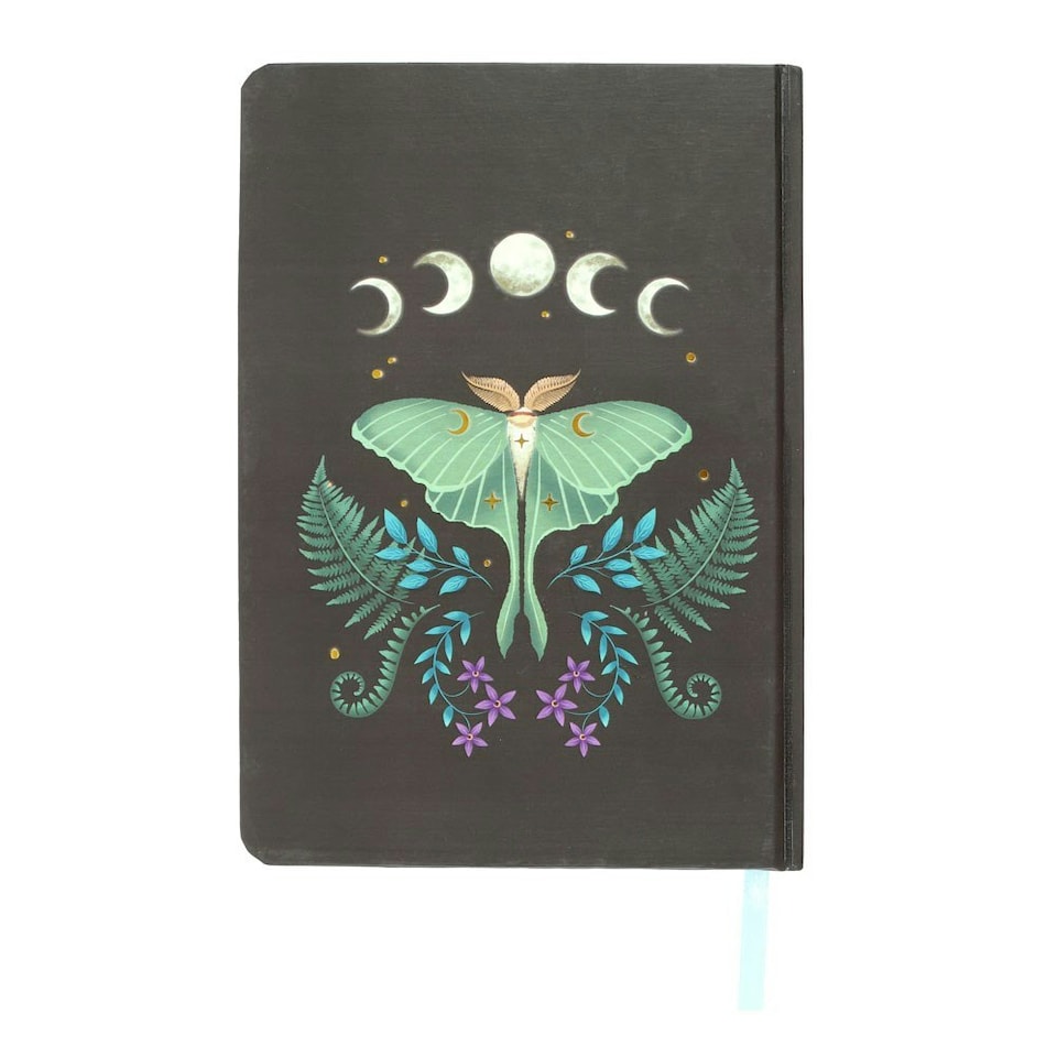 image 1 of Something Different Moth A5 Notebook - Black - One Size