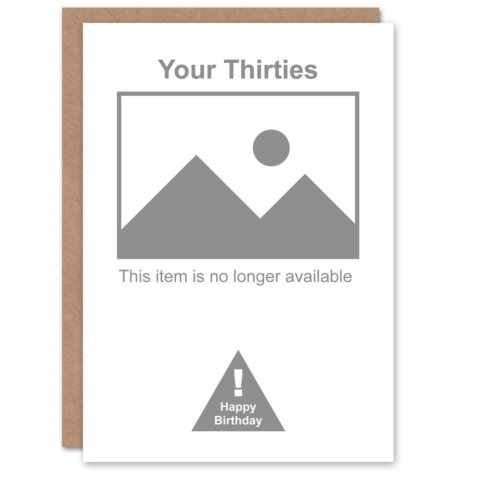 image 1 of 40 Years Old Thirties No Longer Available Funny Birthday Card