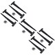 image 1 of 10in / 250mm Heavy Duty T Tee Hinges For Shed + Garden Gates Black Finish 10pc
