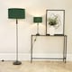 image 2 of ValueLights Maggie Black Candlestick Floor Lamp Green Shade | Green