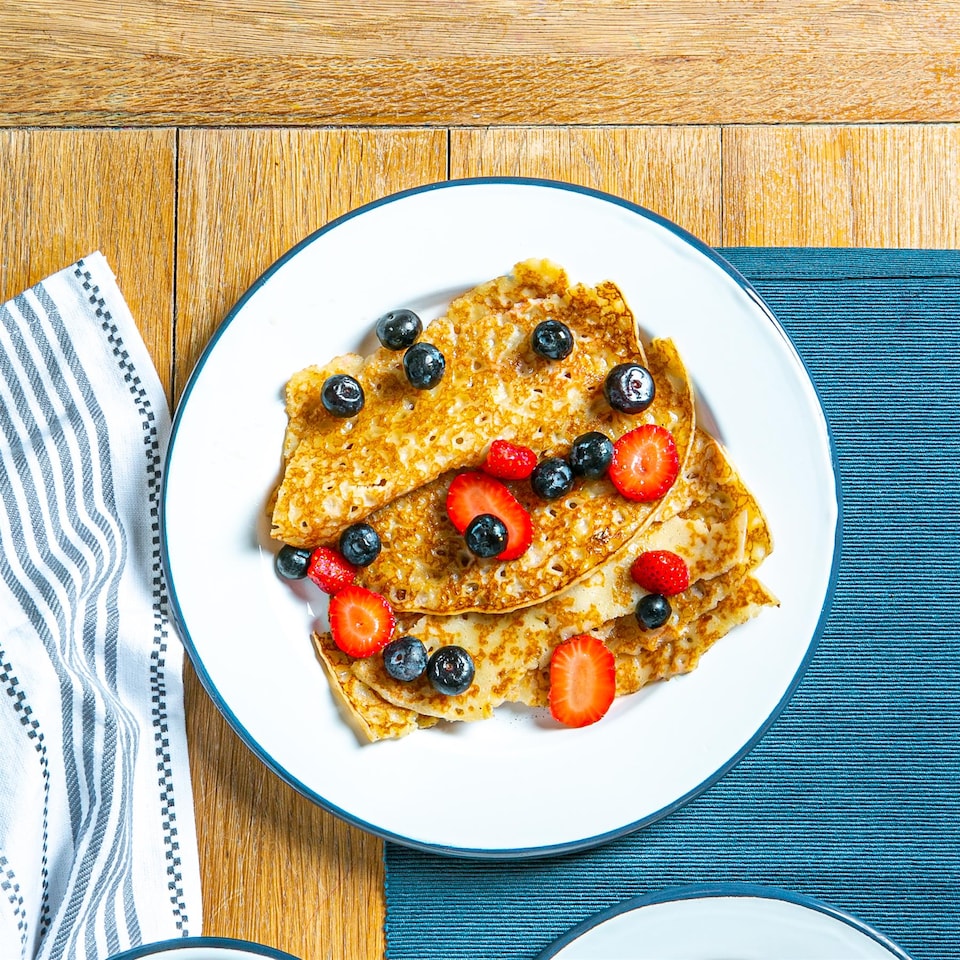 image 1 of Argon Tableware White Enamel Dinner Plates - 25.5cm - Navy - Pack of 6 | Blue | Navy