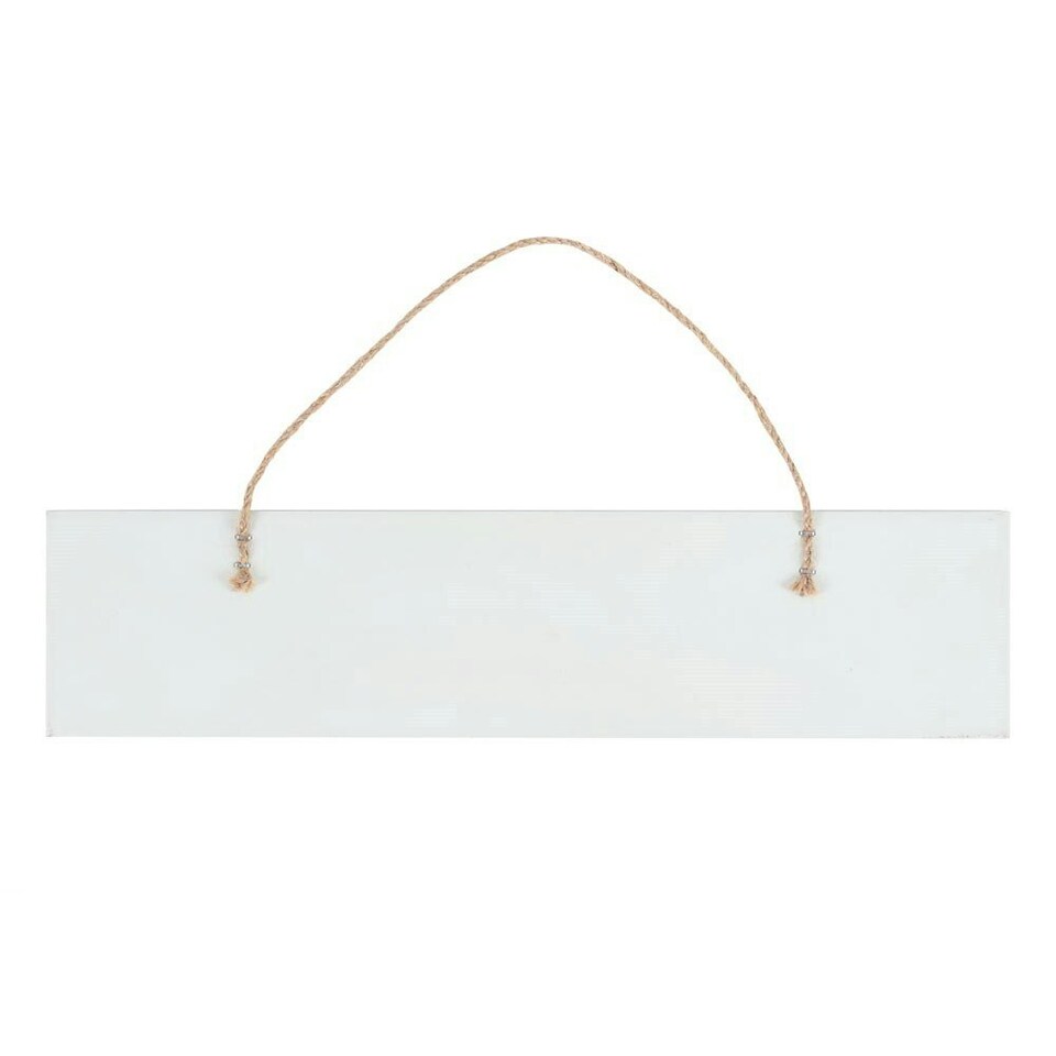 image 1 of Something Different Beach House Door Sign - White/Light Blue - 30cm x 7cm x 0.8cm