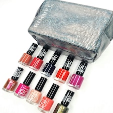 Rimmel London 60 Second Nail Polish Assorted Set of 8 With Bag